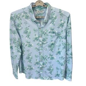 TOMMY BAHAMA Shirt Mens XXL Blue San Lucio Bloom To Spare Island Zone